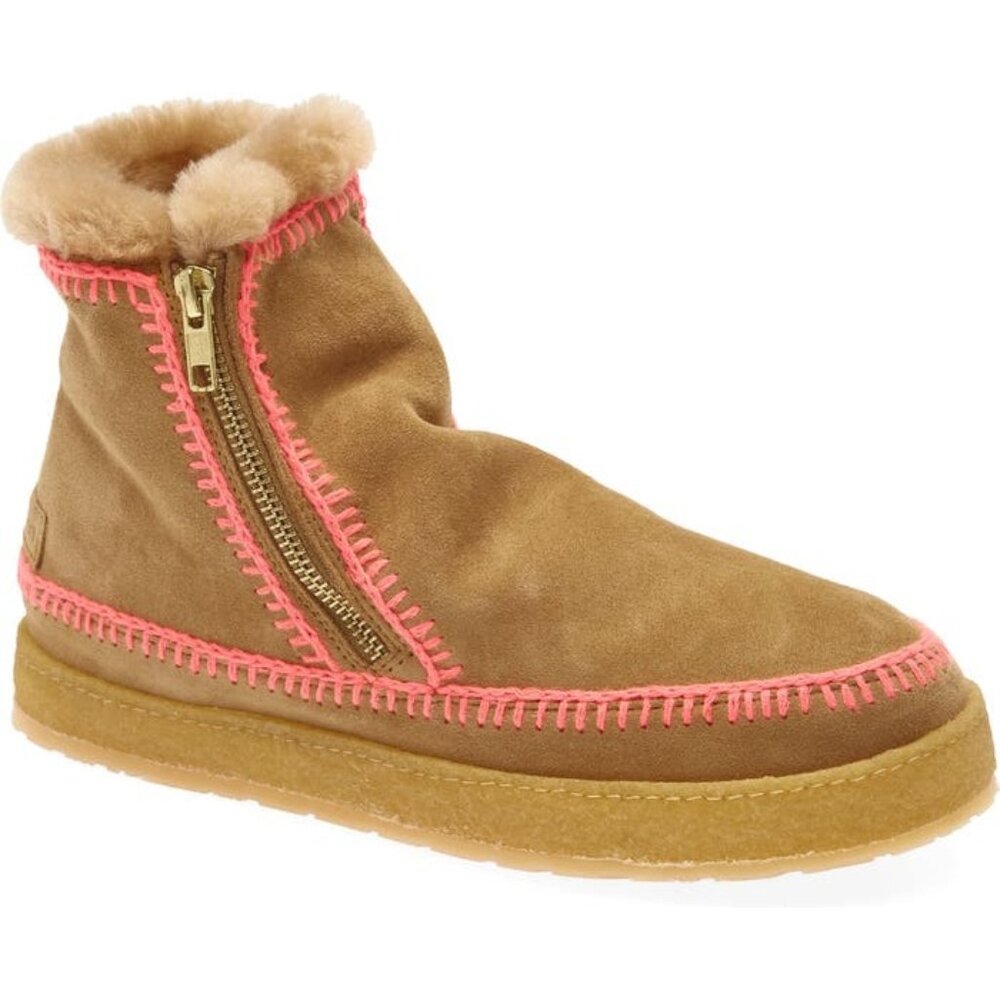 Laidback London Setsu Genuine Shearling Lined Ankle Boots size 7